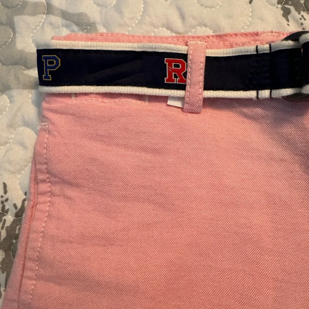 Ralph Lauren linen shorts 4T WITH belt like new great deal!!!